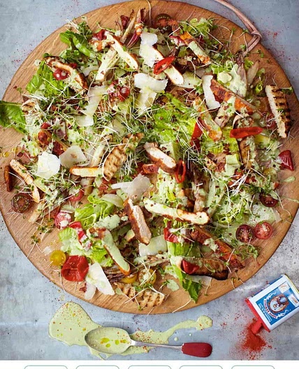 CRISPY POLENTA CHICKEN CAESAR SALAD