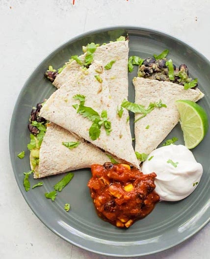 Avocado And Black Bean Quesadillas
