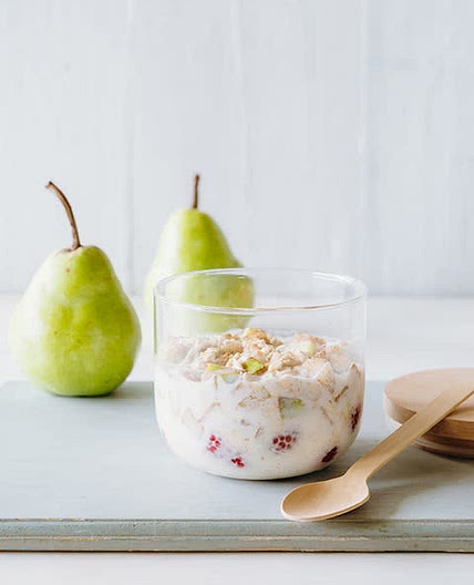 Pear & Raspberry Overnight Oats