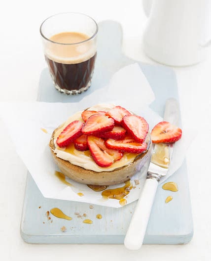 Cream Cheese, Strawberry & Maple Bagel