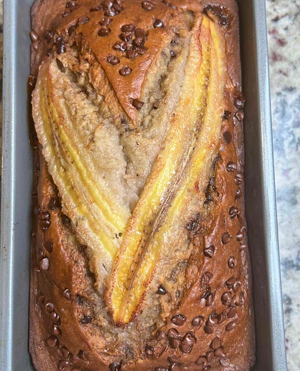 Raspberry Chocolate Chip Banana Bread 