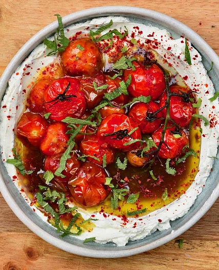 Labneh Dip With Roasted Tomatoes