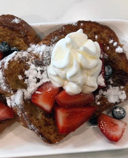 BEST FRENCH TOAST with BERRIES and CREAM