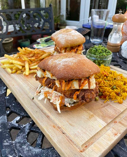 Nando’s Fried Chicken Burgers with Sides