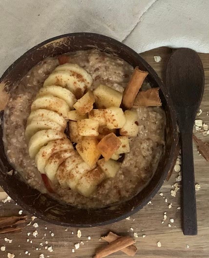 Apple Cacao Cinnamon Sugar Overnight Oats