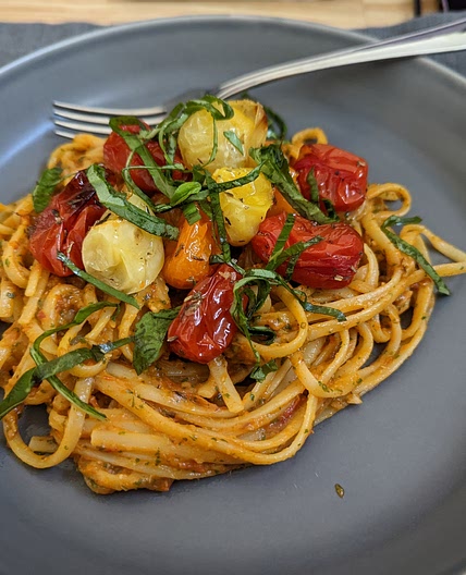 Burst Cherry Tomato Linguine