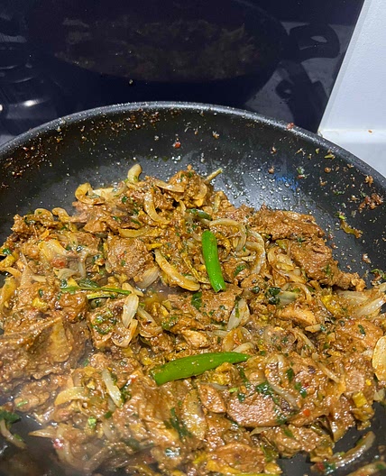 Karelay Gosht / Bitter gourd and meat curry