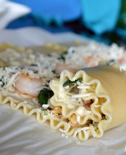 Seafood Lasagna Rolls