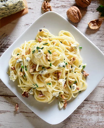 Spaghetti au roquefort