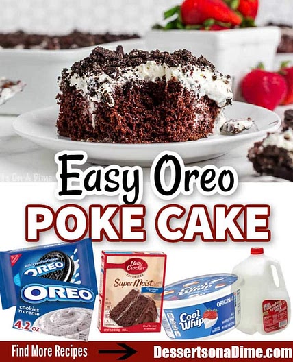 Oreo poke cake