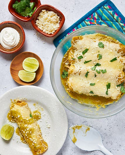 Enchiladas with Salsa Verde