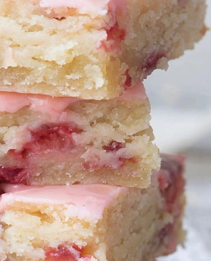 Strawberry Lemon Blondies