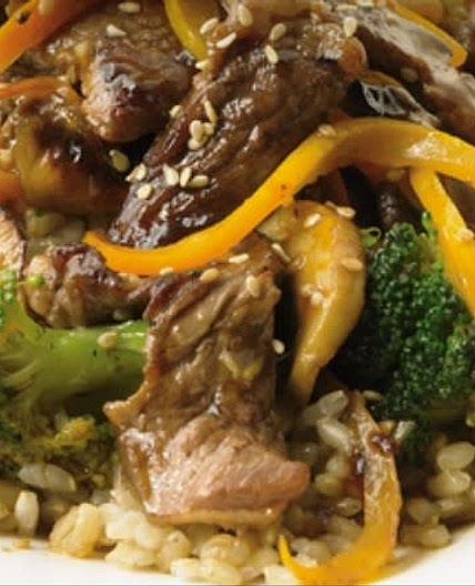 Beef and Broccoli with Brown Rice