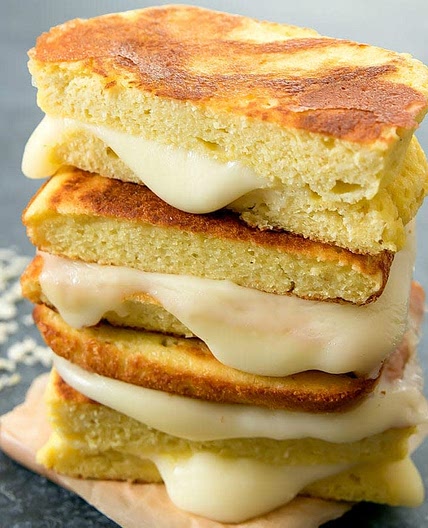 Microwave Low Carb Bread Grilled Cheese