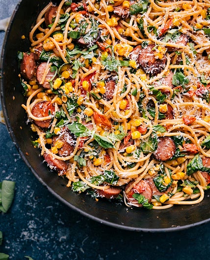 Corn and Sausage Pasta