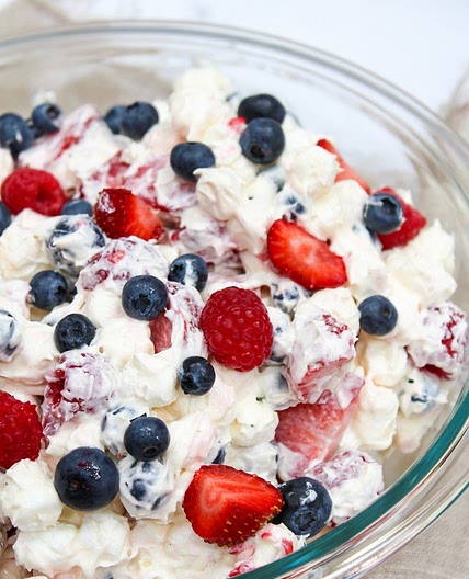Red White and Blue Cheesecake Salad