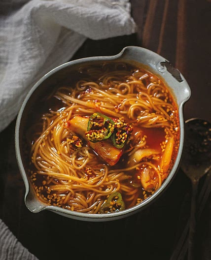 KIMCHI GUKSOO  (김치국수• Kimchi Noodles)