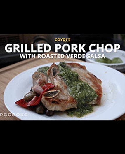 Chef Paul’s Pork Chops with Salsa Verde on the Coyote Portable Grill - Coyote Outdoor Living