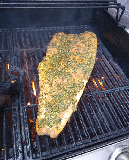 Salmon sizzler, sweet &spicy