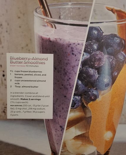 Blueberry-Almond Butter Smoothies