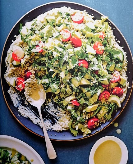 Quinoa Salad with Green Lentil Hummus Base [VG]