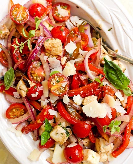 Tomato and Roasted Pepper Summer Salad