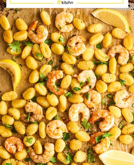 Garlicky Shrimp Sheet Pan Gnocchi