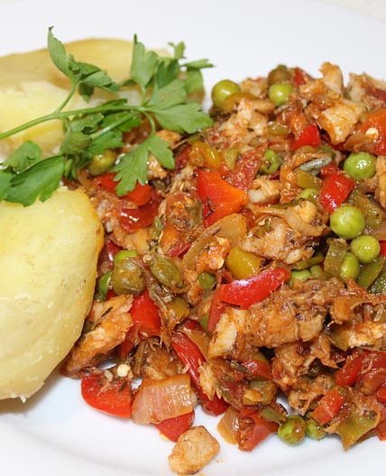 Not Grandma’s Stewed Saltfish (stewed salted cod)