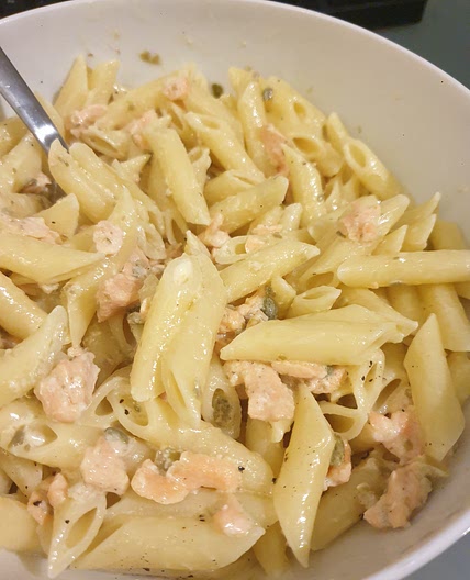 Pâtes saumon câpres