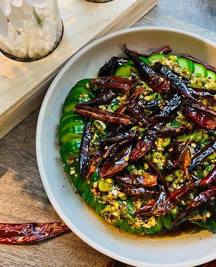 Caterpillar Cucumber Salad | 凉拌黄瓜