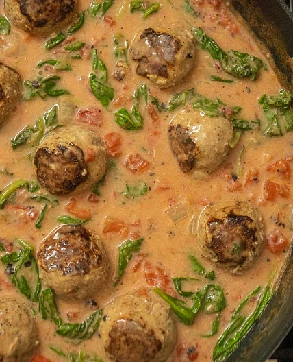 $3 Turkey Meatballs in Creamy Tomato Sauce