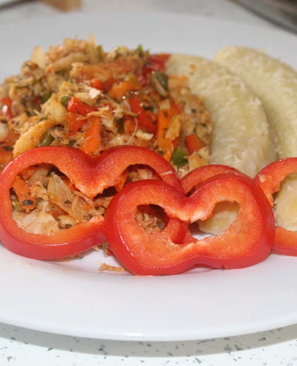 Green Fig and Saltfish (Green Banana)