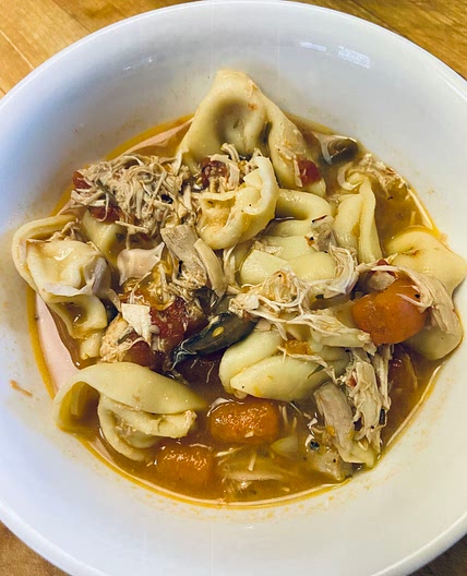 Chicken tortellini soup 