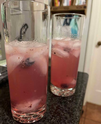 Blueberry Lemon Gin Fizz