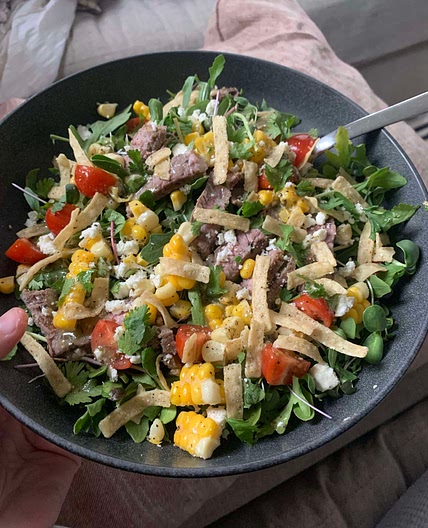 Steak and Corn Salad