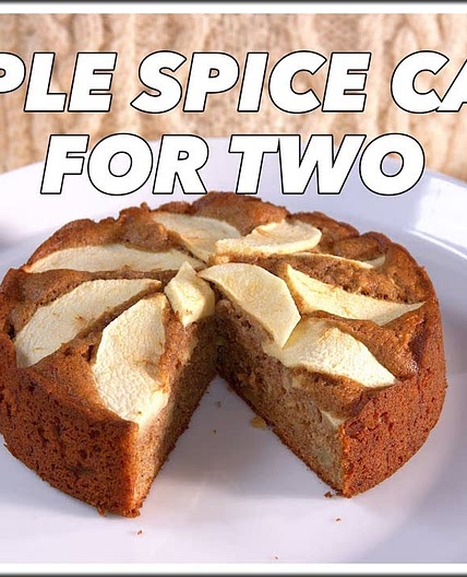 Spiced Apple Cake for Two
