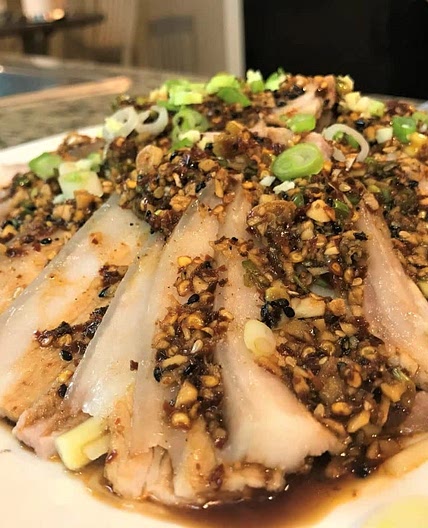 Sliced Pork Belly With Garlic Sauce | 蒜泥白肉