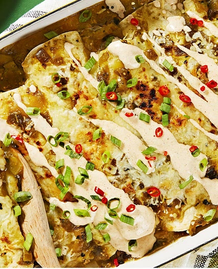 Salsa verde enchiladas