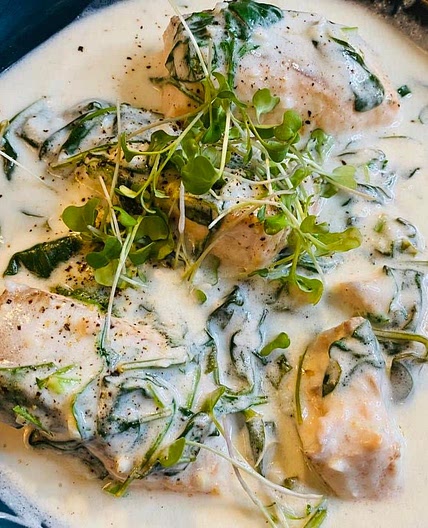 Salmon with Butter Coconut Sauce