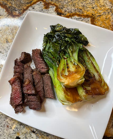 Grilled Marinated Bok Choy