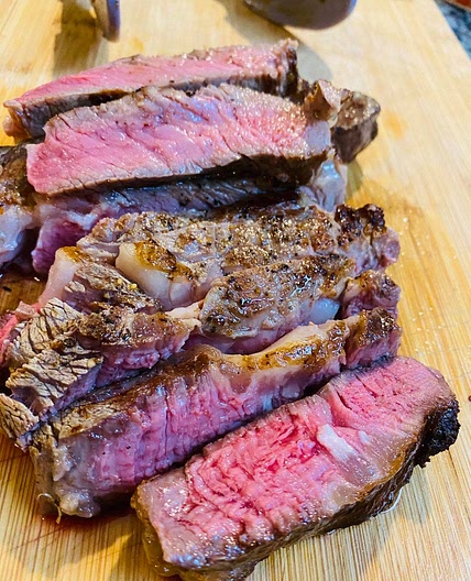 Oven Baked Medium Rare Steak