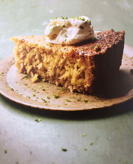 Sticky Coconut Tart, with Orange and Lime