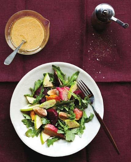 Roasted Beet Salad with Apples, Figs, and Citrus Dressing