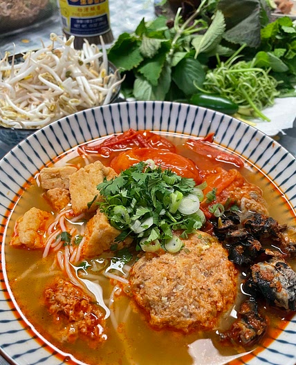 Bún Riêu - Vietnamese Crab Noodle Soup