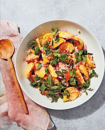 QUINOA TABBOULEH WITH NECTARINES AND HEIRLOOM TOMATOES