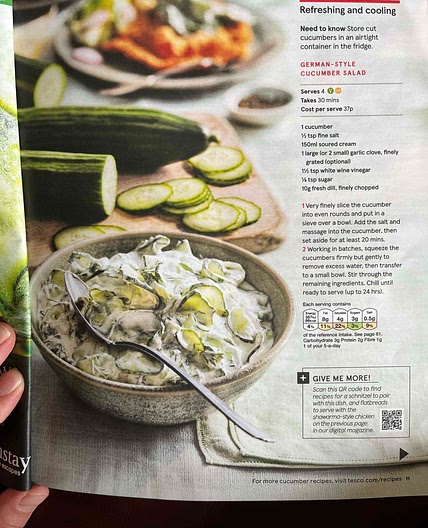 German cucumber Salad