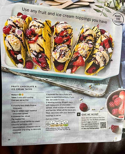 Ice cream tacos