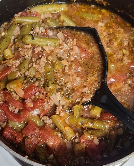 Homemade hamburger soup