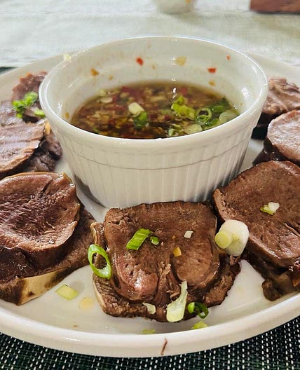 Braised Beef Tongue Dipped in Spicy Sauce  | 卤牛舌