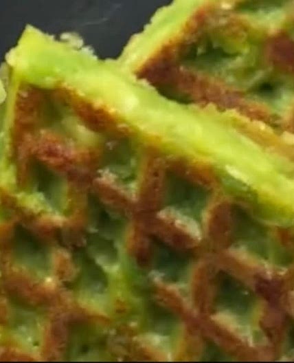 Cheesy Pea Waffles